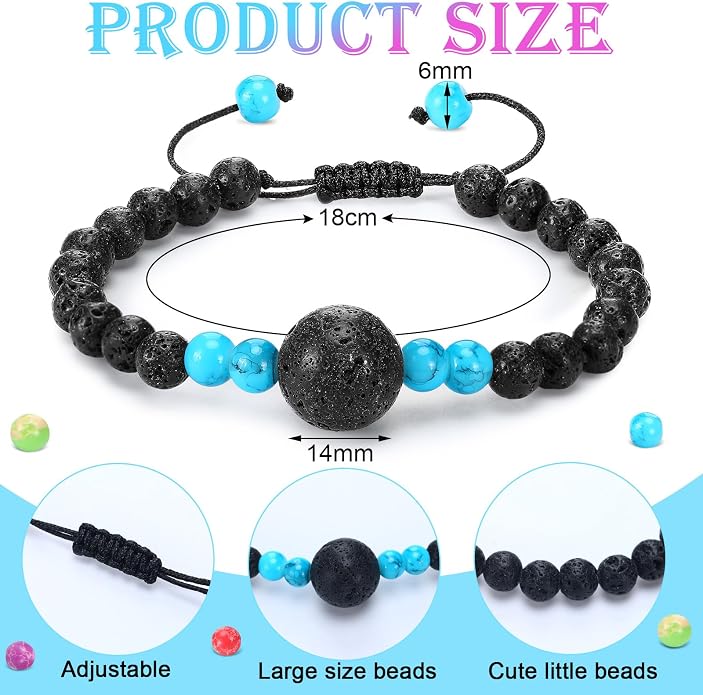 Sureio 6 Pcs Motion Sickness Bands Bracelet Anti Nausea Adjustable Wristband - Image 2