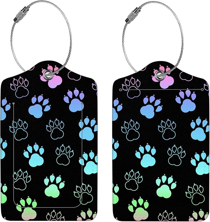 2 Pcs Luggage Tags for Suitcases, PU Leather Cruise Ship Luggage Tags - Image 4