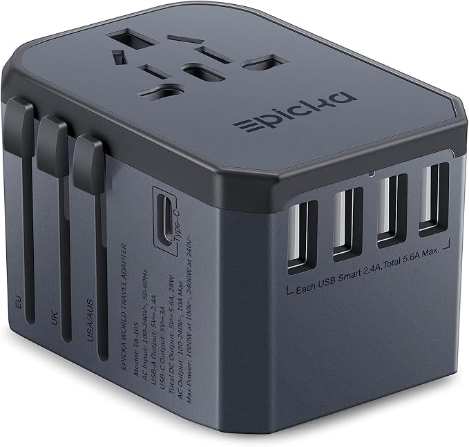 EPICKA Universal Travel Adapter, European Travel Plug Adapter by EPICKA