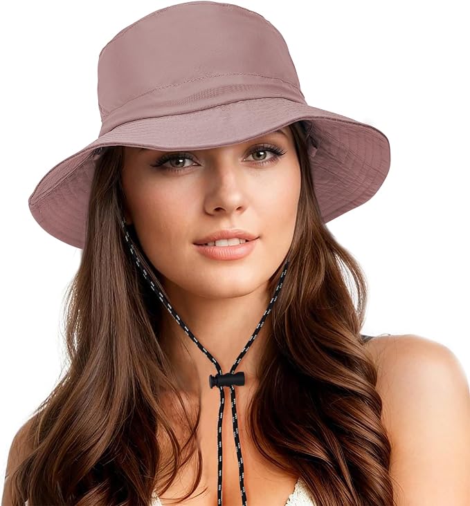 Durio Waterproof Bucket Hats for Woman UPF 50+ Sun Hat UV Protection Packable by DURIO