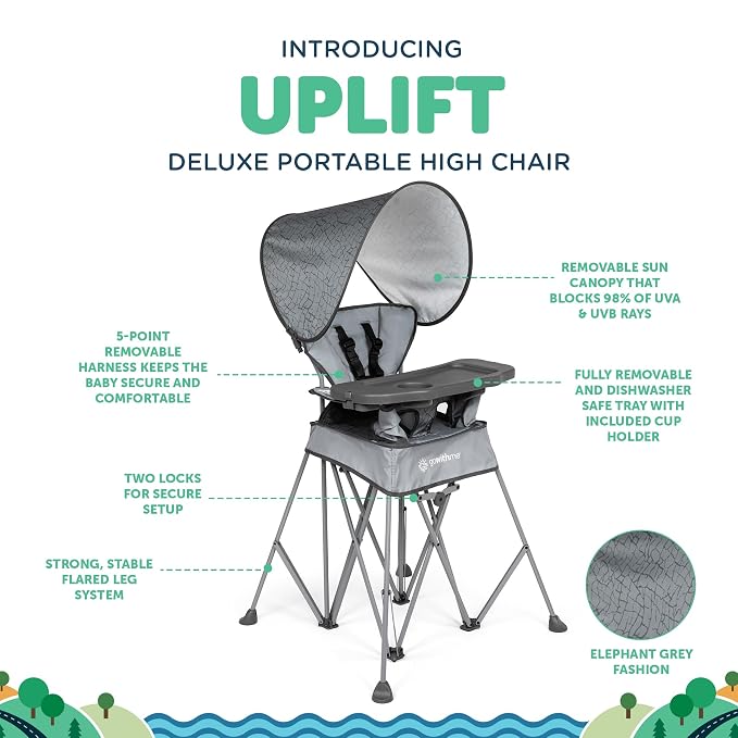 Baby Delight Go with Me Uplift Deluxe Portable High Chair | Travel High Chair | - Image 3