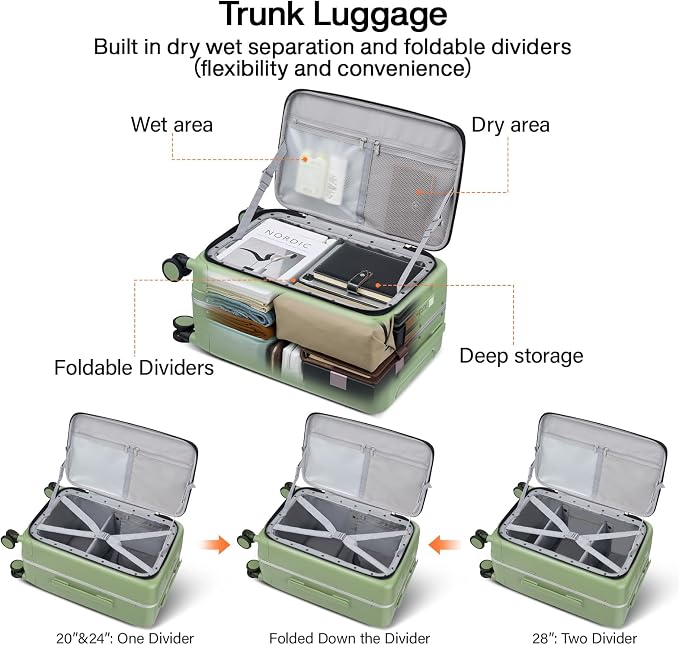 Hanke 20 Inch Carry On Luggage - Image 4