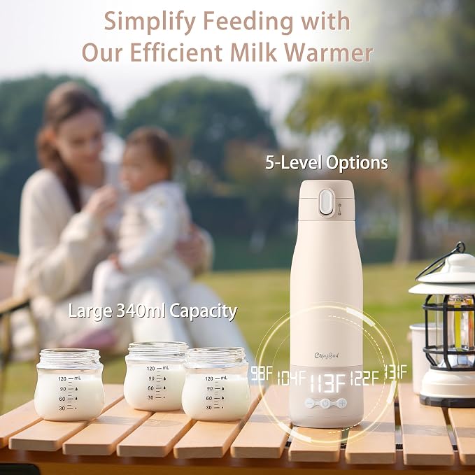 Portable Bottle Warmer for Travel, 12 Oz Milk Warmer for Breastmilk Formula - Image 5