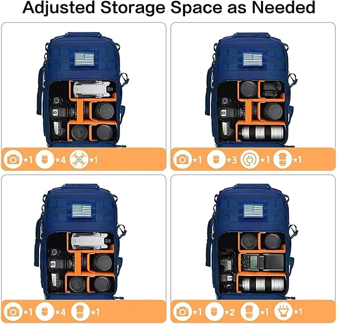 MOSISO Camera Backpack, DSLR/SLR/Mirrorless Tactical Camera Bag Case - Image 3