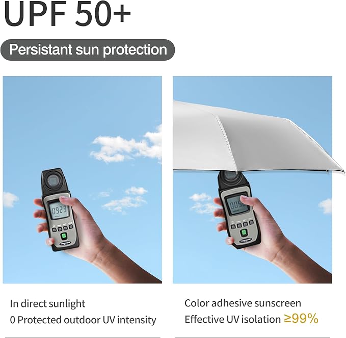 Color Coated Sun Umbrella UV Protection Compact Folding Windproof Parasols - Image 7
