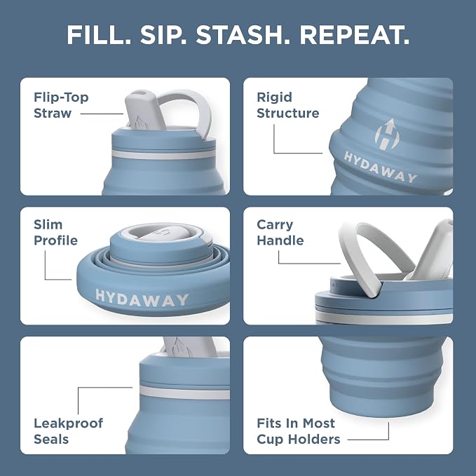 HYDAWAY 17oz Collapsible Water Bottle - Image 4