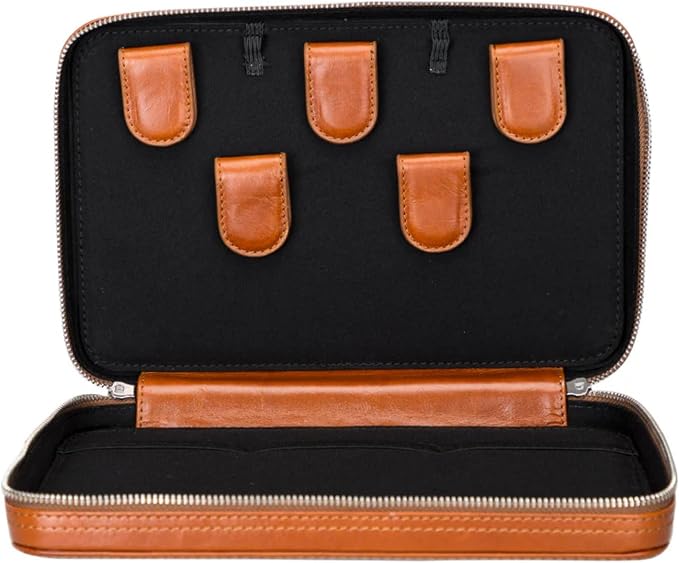 Medicine Handmade Leather Cable Organizer Bag – Full-Grain Leather Travel Tech - Image 3