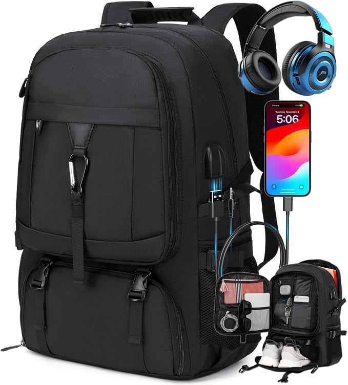 17.3 Inch gym backpack with shoe compartment, 50L Multiple Compartments by Banlole