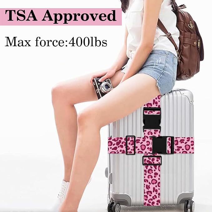 Leopard Luggage Straps for Suitcases TSA Approved, Luggage Identifiers for - Image 5