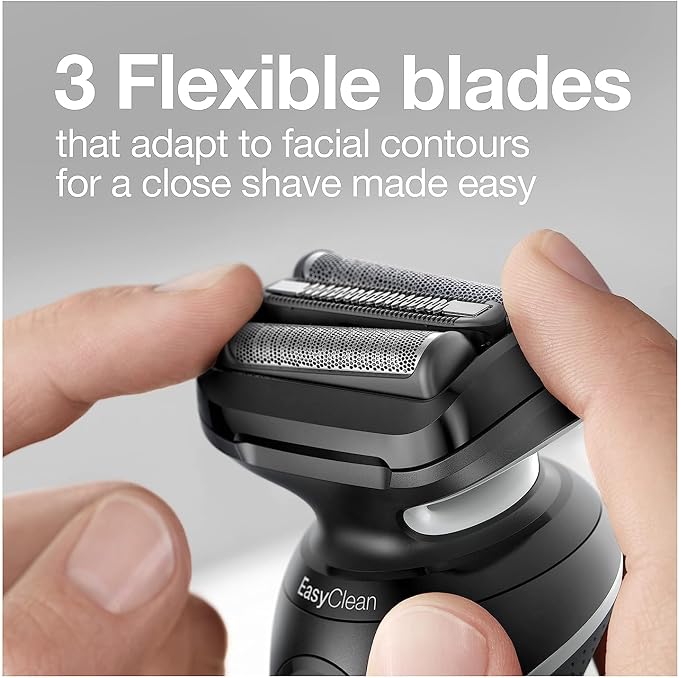 Braun Electric Razor for Men, Waterproof Foil Shaver, Series 5 5050cs, Wet & - Image 4