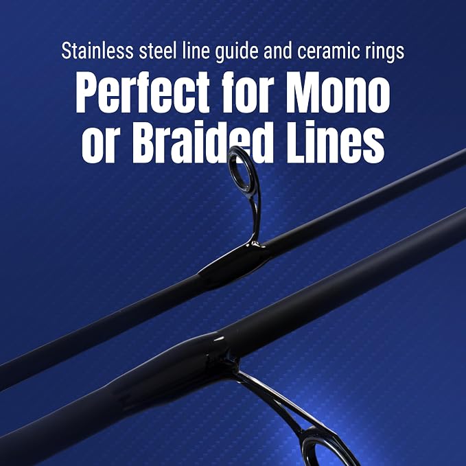 Reaction Tackle Fishing Rod and Reel Combo – 2-Piece IM6 Carbon Rods - Image 4