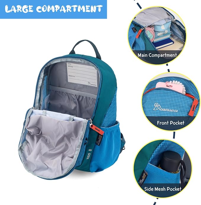MOUNTAINTOP 8L Kids Backpack, Toddler Backpack Travel Daypack - Image 7
