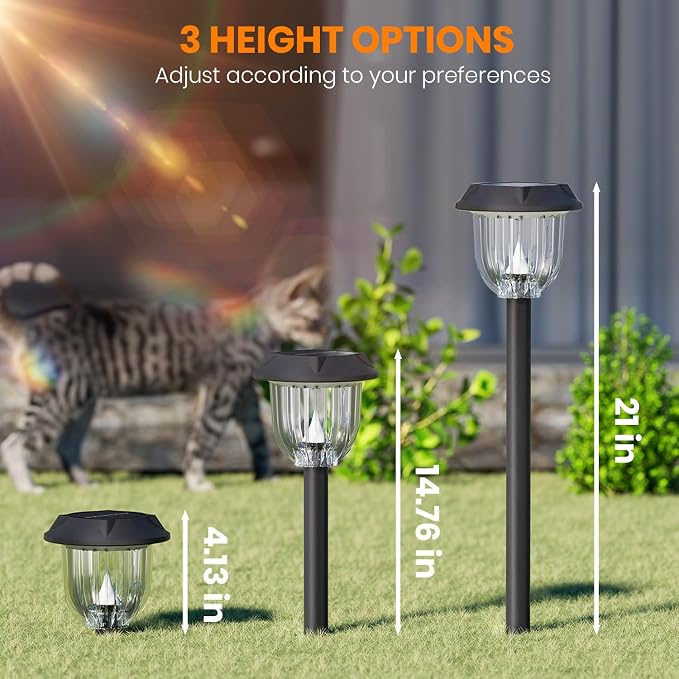 AOSEA LED Solar Lights for Outside, Bright 6 Pack Solar Lights Outdoor IP65 - Image 2