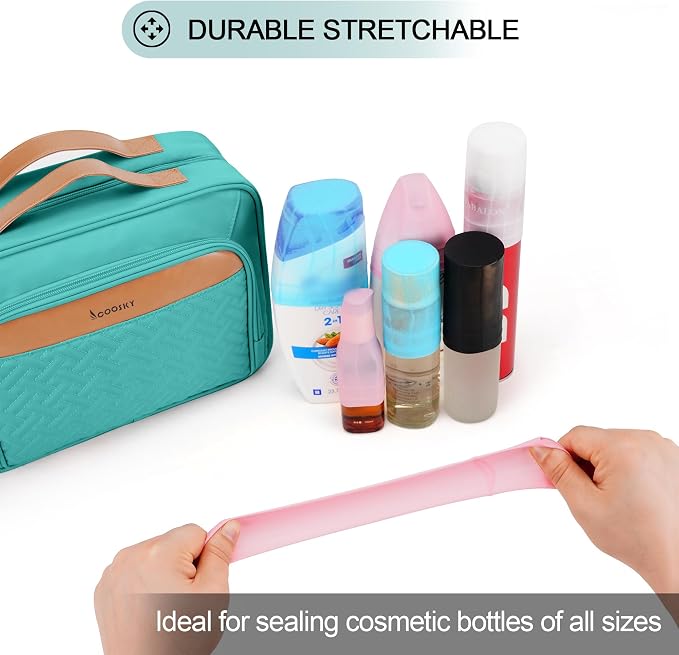 Travel Hanging Toiletry Bag for Women, Large Makeup Bag 8 Leak Proofing - Image 6