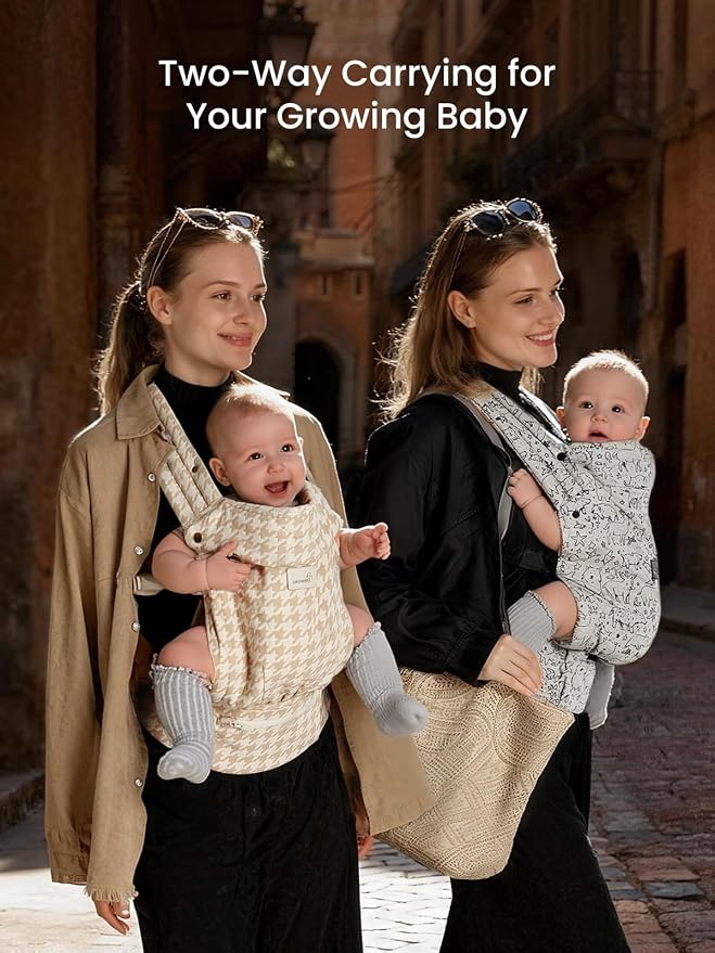 GROWNSY Baby Carrier Newborns to Toddlers, Ergonomic Baby Toddler Carrier Wraps - Image 2