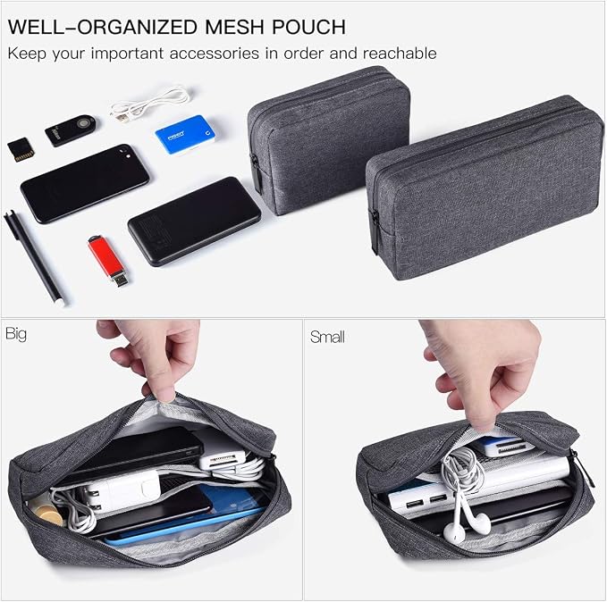 Universal Electronics Accessories Carrying Case, Cosmetic Bag, Cable Organizer - Image 3