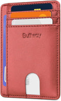 Buffway Slim Minimalist Front Pocket RFID Blocking Leather Wallets by Buffway