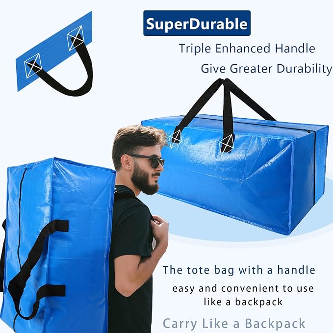Acnusik Heavy Duty Moving Bags, Extra Large Storage Bags - Image 3