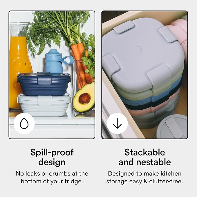 STOJO Collapsible Sandwich Box – 24oz, Reusable Food Storage Container - Image 3