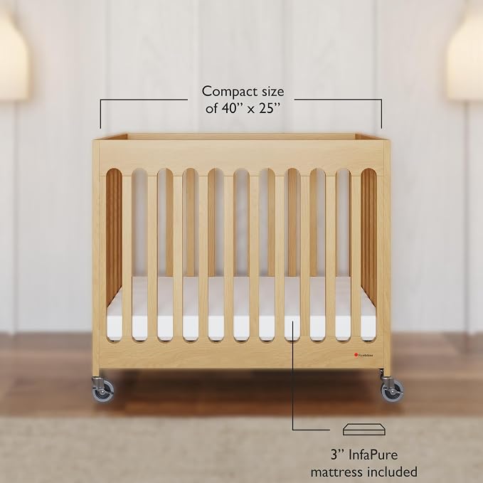 Foundations Boutique Folding Mini Baby Crib - Image 2