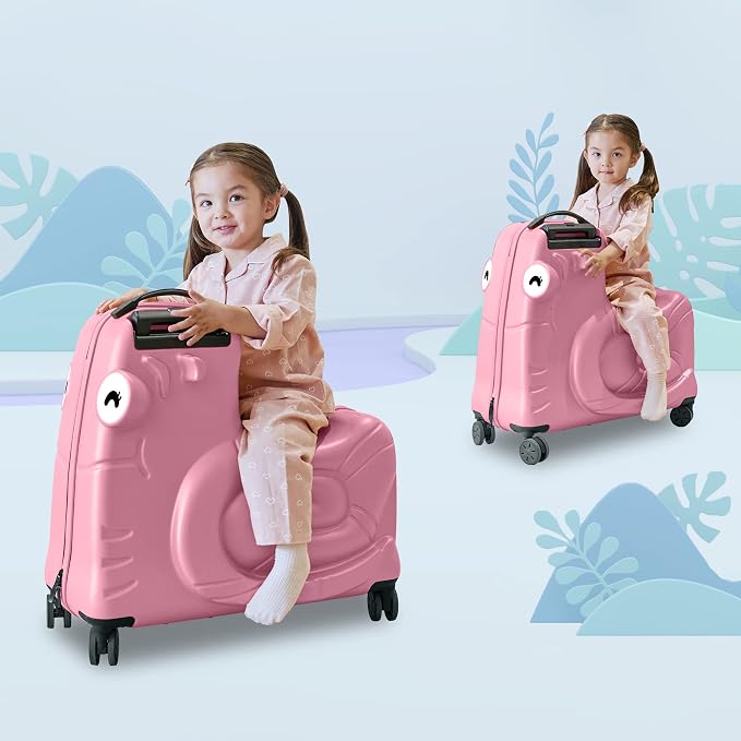 Kids Ride-on Luggage with Spinner Wheels Suitcase, Kid's Ride-On Suitcase Help - Image 4