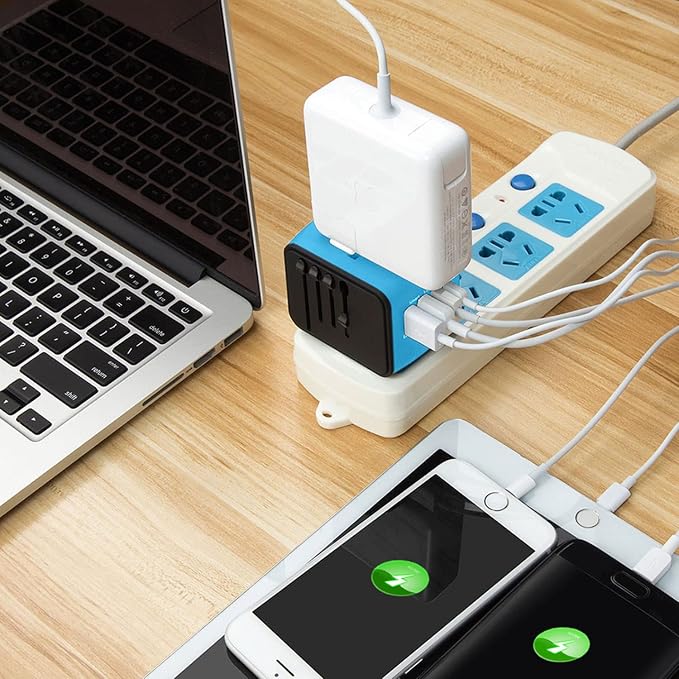 Travel Adapter Worldwide, Universal International Power Plug Adapter W/2.4A - Image 8