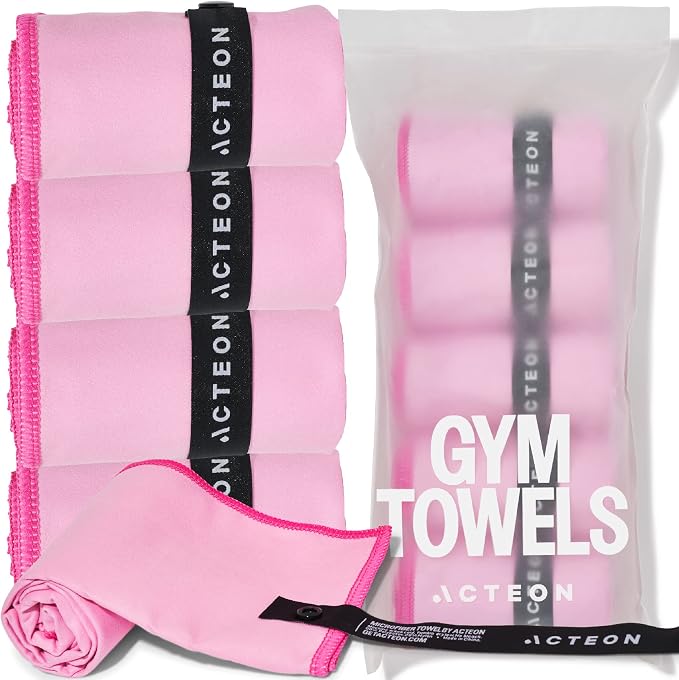 Acteon Microfiber Quick Dry Gym Towels, Womens Workout Accessories by Acteon