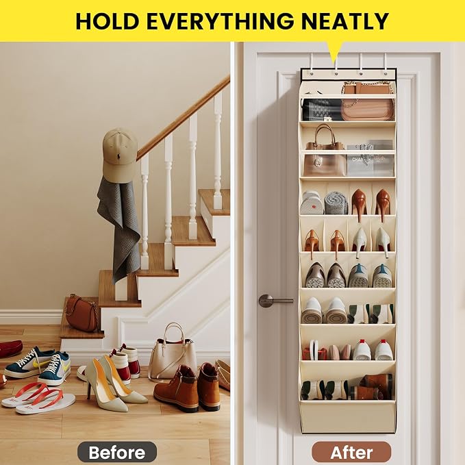 Over the Door Shoe Organizer for Closet, Shoes Rack - Image 6