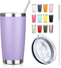 20oz Tumbler with Straw and Brush, Stainless Steel Vacuum Insulated tumbler by Unknown