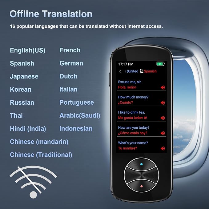 Language Translator Device No WiFi Needed, AI Translator Two Way Real Time - Image 2