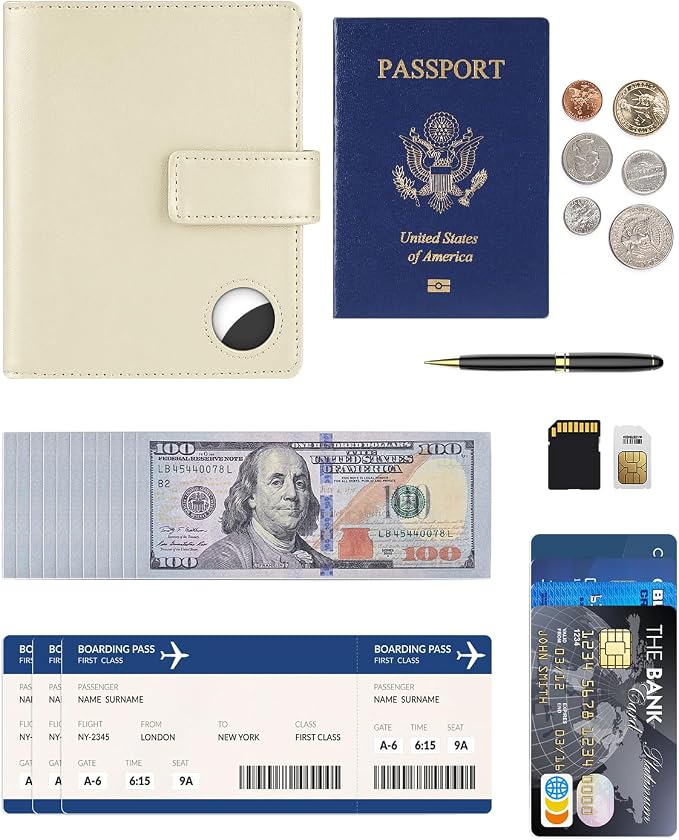 Leather Passport Holder Wallet Cover Case - Image 6