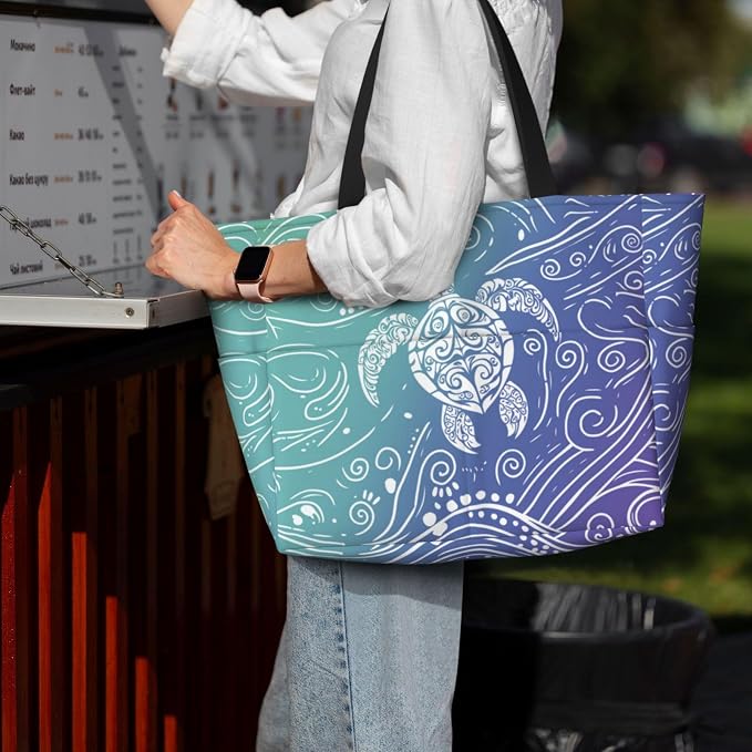 Beach Bag for Women Beach Tote Bag Waterproof Sandproof Large Bags - Image 7