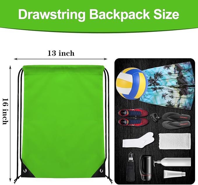 60 Pieces Drawstring Backpack Bags Sports Sackpack Bulk Cinch Gym Bag - Image 4