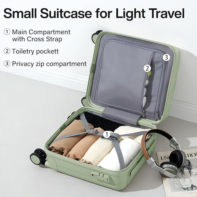 Hanke 14 Inch Underseat Carry On Luggage - Image 5
