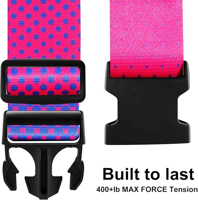 Luggage Straps for Suitcases TSA Approved-2 Pack Bright Personalized Luggage - Image 2