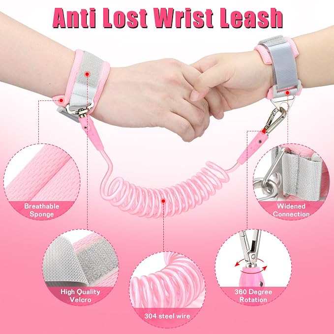 Toddler Leash-Baby Walking Safty Harness and Child Anti Lost Wrist Link - Image 4