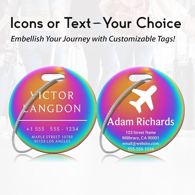 Custom Stainless Steel Luggage Tags: Personalize Your Suitcases, and Bags - Image 3
