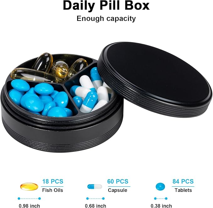 Metal Pill Case 3 Compartment - Image 3