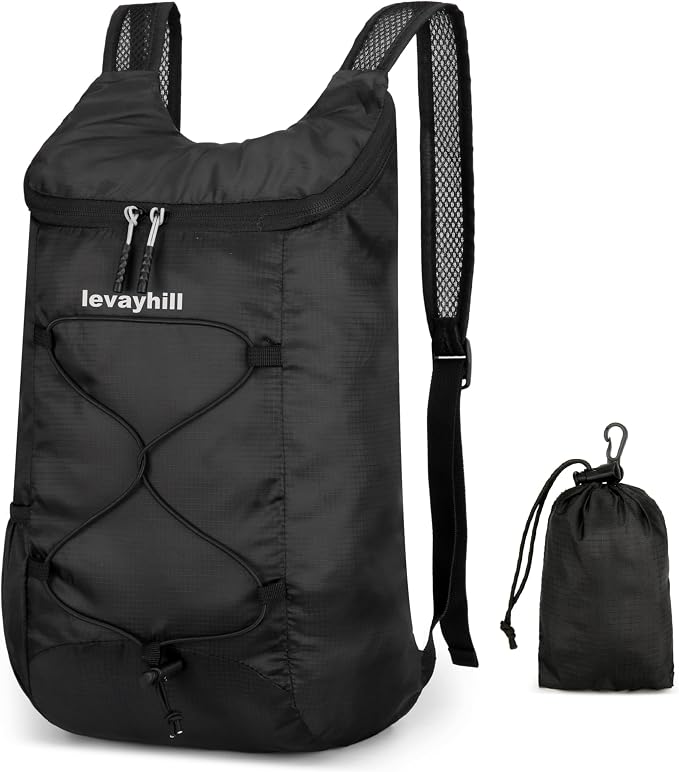 16L Hiking Daypack Lightweight Foldable Travel Backpack Water Repellent Camping by Levayhill