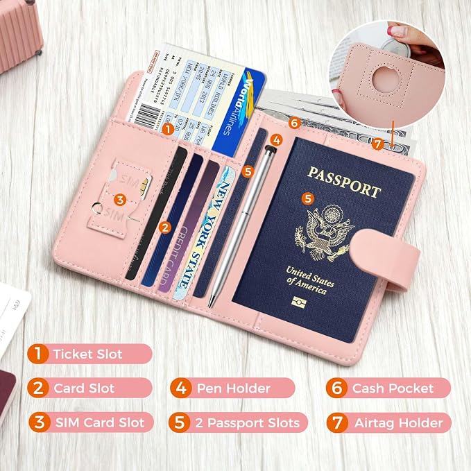Melsbrinna Premium Leather Passport Holder Covers Case, Waterproof Rfid - Image 2