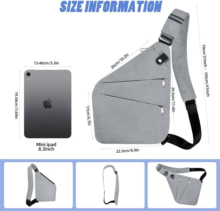 Anti Theft Crossbody Bag, Anti Theft Travel Bag - Image 2