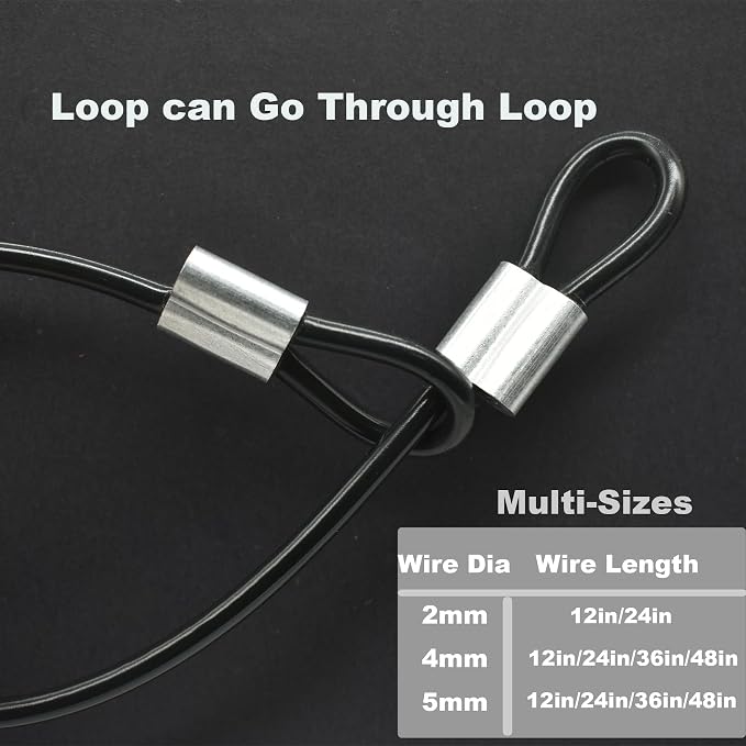5 Pcs 5mm Wire 24 inch Vinyl Coated Stainless Steel Cable - Image 4
