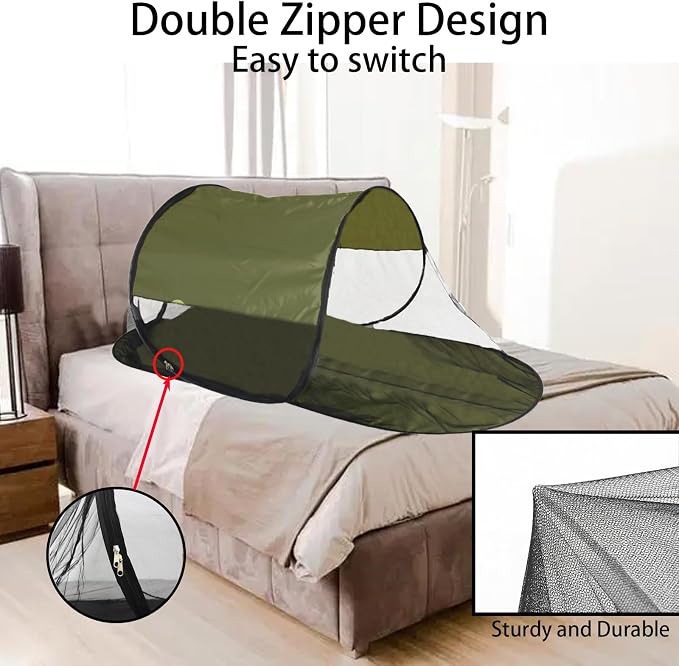 CMINGJ Large Pop Up Mosquito Tent, Portable Foldable Mosquito Net - Image 5