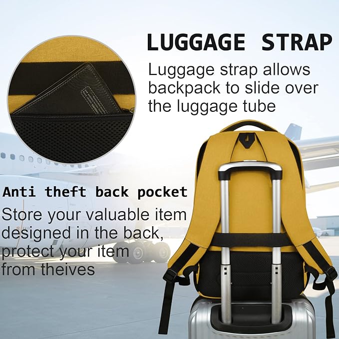 Laptop Backpack, Business Travel Anti Theft Slim Durable Laptops Backpack - Image 6