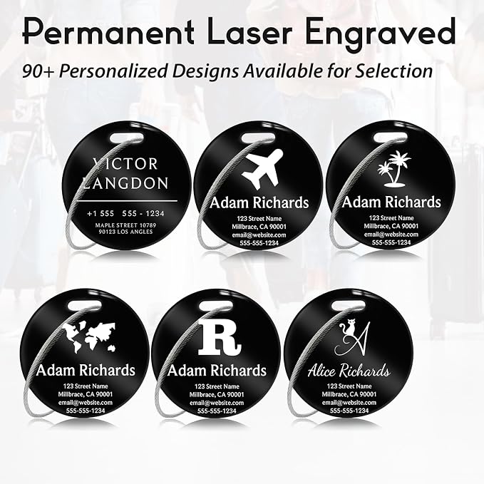 Customized Stainless Steel Luggage Tags: Personalize Your Suitcases, and Bags - Image 5