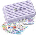 Travel Pill Organizer Box with Medicine Labels, 7 Compartments Portable Pill by Goffing