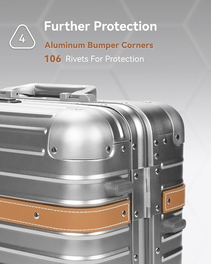 LUGGEX All Aluminum Carry On Luggage - Image 8