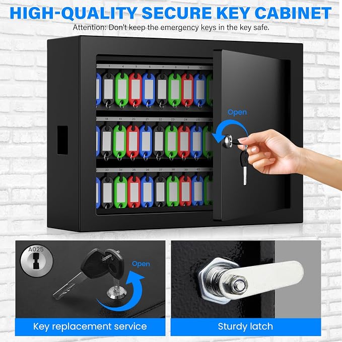75 Keys Key Lock Box, Anti-Theft Key Cabinet - Image 6