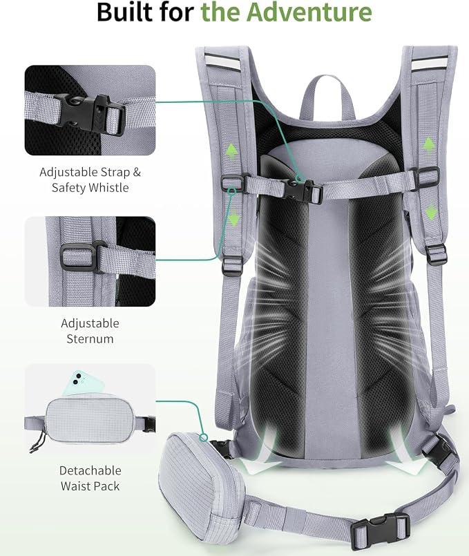 ECOHUB Hydration Backpack for Men Women, 20L Lightweight Hiking Daypack Cycling - Image 2