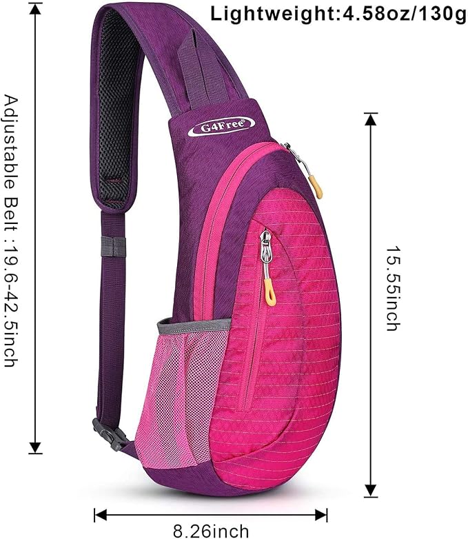 G4Free Sling Bag for Men Women, Small Crossbody Backpack Lightweight Chest - Image 3